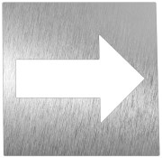 Piktogramm, Symbol aus Edelstahl: Pfeil