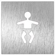 Piktogramm, Symbol aus Edelstahl: Wickeltisch