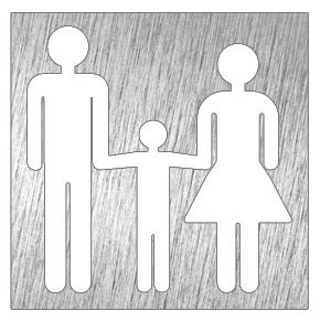 Pictogramme inox - Toilette de famille