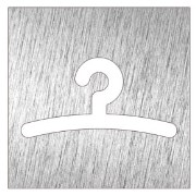 Piktogramm, Symbol aus Edelstahl: Umkleidekabine