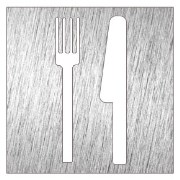 Piktogramm, Symbol aus Edelstahl: Restaurant