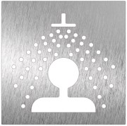 Piktogramm, Symbol aus Edelstahl: Dusch