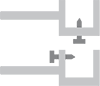 Gläserhalter aus Edelstahl, Stangenform