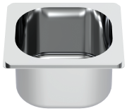 Stainless steel gastronorm container 1/6 (176x162 mm)