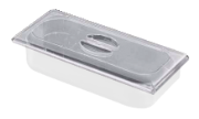Polycarbonate flat lid for ice cream container