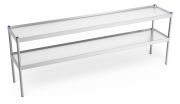 Aufsatzbord Edelstahl 2-Etagen