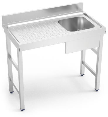 Professional Stainless Steel Sink 1 Tank And Left Drain Board