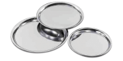 Plateau inox rond de serveur