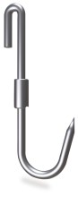 Stainless steel rod revolving hook "J" shaped