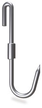 Gancho de vareta inox giratório "J"