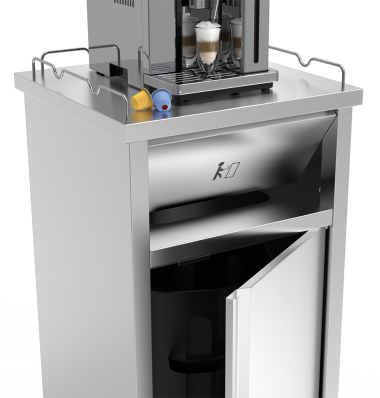 Contentor inox XS para despejar tabuleiros