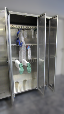Stainless steel disinfectant wardrobe for tools and shoes