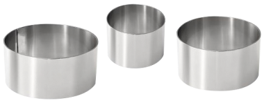 Set de 6 moules à dresser en acier inox
