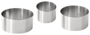 Rings mold set in stainless steel - 6 pieces