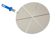 Pizza aluminium tray with handle - 6 slices