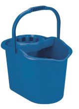 Plastic cleaning bucket, metal handle