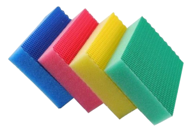 Set de 4 éponges de couleurs