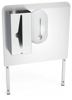 Forra veda-águas com distribuidor de sabonete automatico e toalha