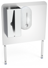 Dosseret inox postérieur pour lave-mains autonome avec distributeur de savon automatique