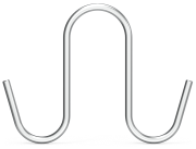 Stainless steel double blunt rod hook “S" type