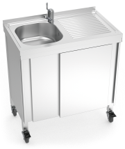 Lava-loiça portátil automático água quente e fria escorredor à direita