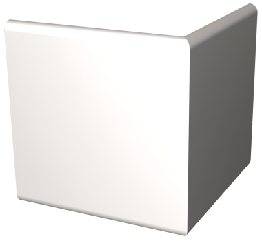 White polyethylene fender plinth for exterior angle