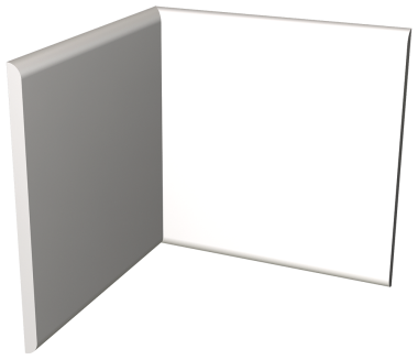 White polyethylene fender plinth for interior angle