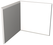 White polyethylene fender plinth for interior angle