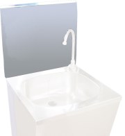 Dosseret inox amovible pour accoupler au lave-mains