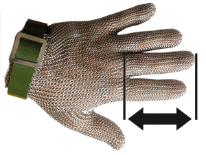 Gant d'huître avec gant intérieur taille L - Gant de boucher 100% acier  inoxydable 