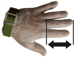 Gant en maille inox à sangle de boucher + Ouvre huîtres professionnel, gant  cotte de maille, gant maille, gantsde boucher, gant metal