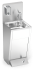 Handwaschbecken aus Edelstahl + Aufkantung + Seifenspender aus Edelstahl