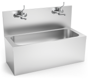 Hand washbasin for operating room with taps