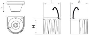Automatisches, batteriebetriebenes rundes Handwaschbecken aus Edelstahl, Wandmon