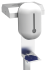 Colonne inox avec distributeur automatique de gel ou  de savon et ditributeur de gants