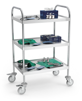 Multifunctional auxiliary table / trolley for equipment or service with wheels