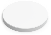 Round white high density P500 polyethylene cutting board
