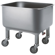Washing trolley in stainless steel