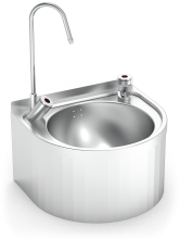 Trinkbrunnen Wandmontage mit elektronischem, berührungslosem Wasserhahn