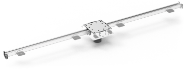 Siphon pour caniveau modulaire à fentes avec sortie verticale transformable en horizontale 200x200 m