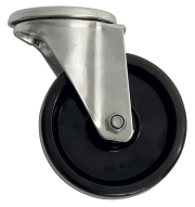 Roulette résistante à la chaleur en acier inoxydable ø100 mm.