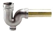 U-bended drainpipe in chrome brass 1 1/2"