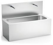 Double surgical sink with electronic taps