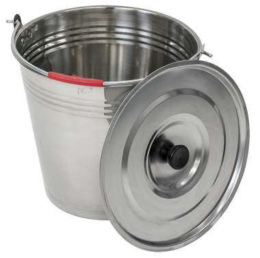 Edelstahleimer mit Deckel 15L GO Serie