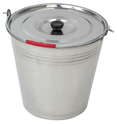 Edelstahleimer mit Deckel 15L GO Serie