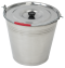 Edelstahleimer mit Deckel 15L GO Serie