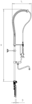 Kit de plonge inox 050630 et robinet douchette 463060