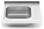 Sink with Right Drainer Series 6.6 Compact