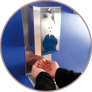 Distributeur automatique de gel hydroalcoolique en acier inox