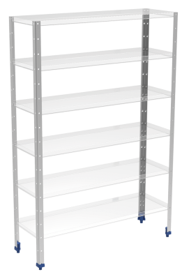 Montant inox vertical pour rayonnages modulaires